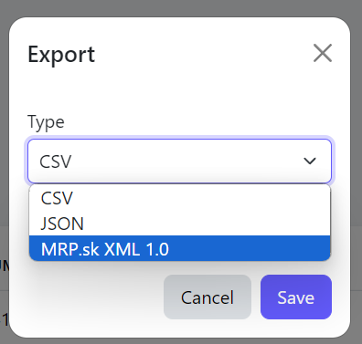 MRP XML 1.0